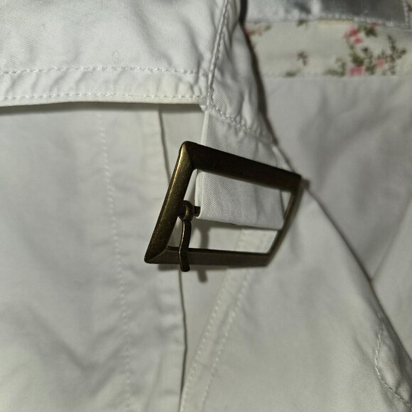 MaxMara Vintage White Short Trench Coat with Belt, Size S - Picture 4 of 16